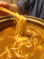 カレー鍋の〆に食塩不使用の無えん生さぬきうどん